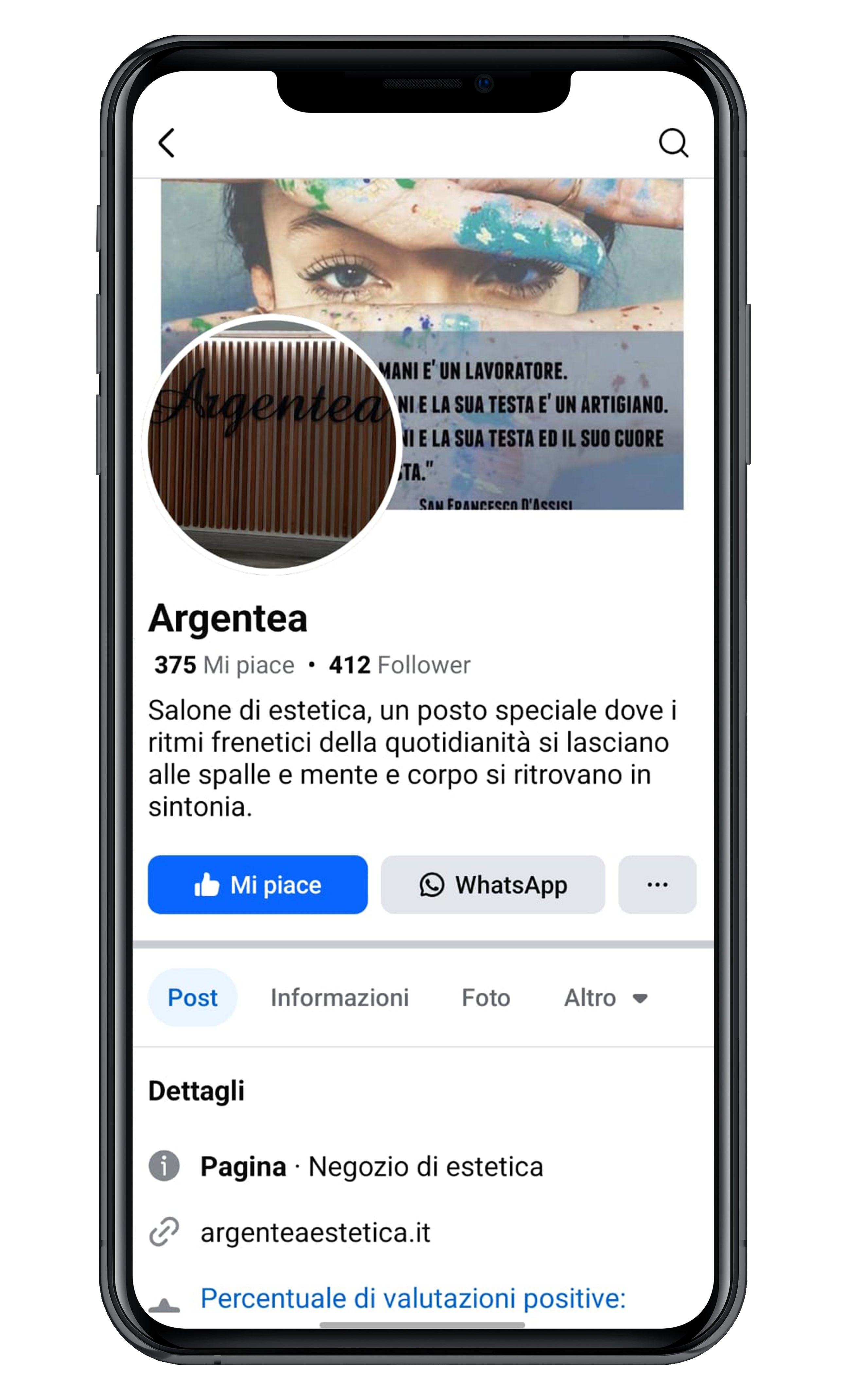 Argentea argentea mockup telefono